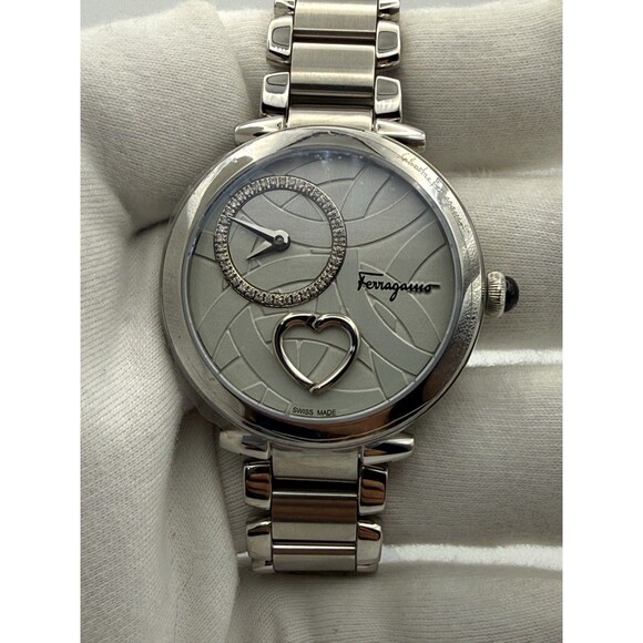 Salvatore Ferragamo Cuore Swiss Quartz Ladies Watch Sapphire Diamond Heart Dial main image 5